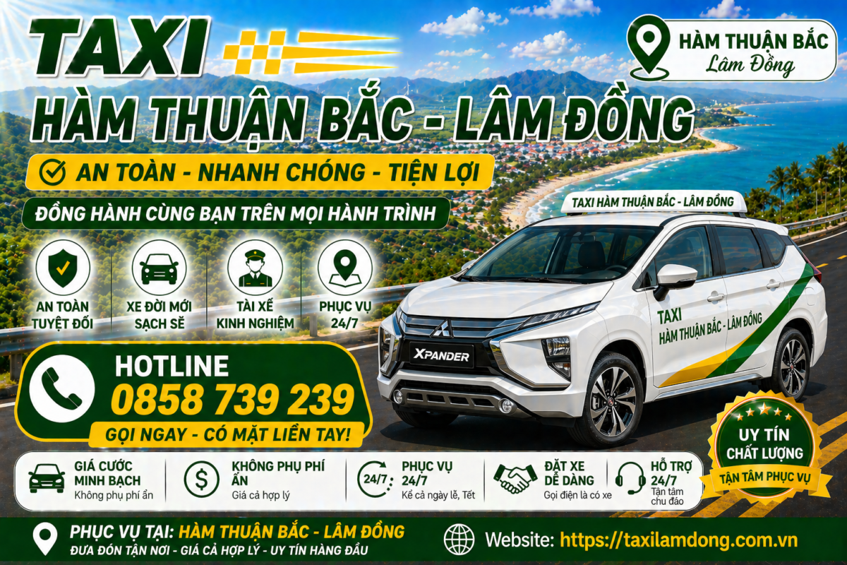 Taxi Hàm Thuận Bắc - Lâm Đồng