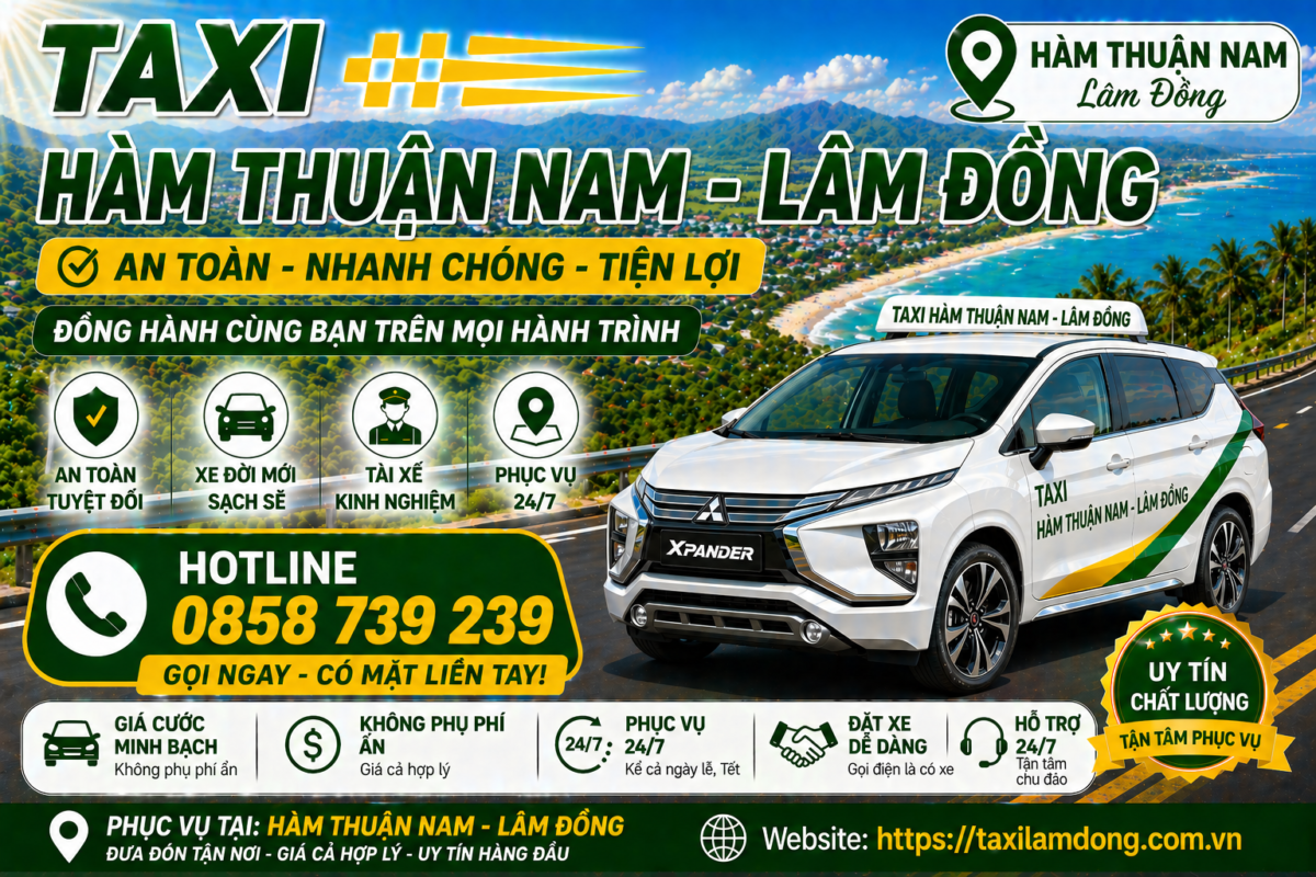 Taxi Hàm Thuận Nam - Lâm Đồng